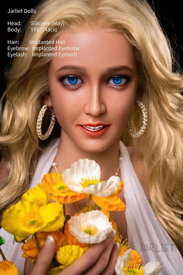 148cm/4ft10 E-cup Silicone Head Sex Doll – May | Petite Realistic Love Doll