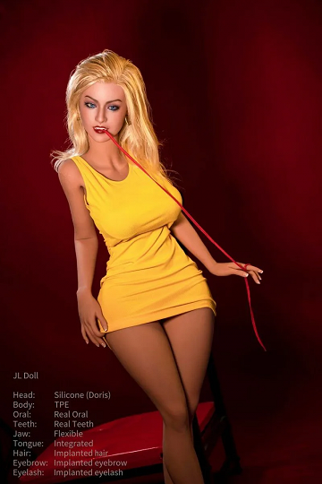 148cm/4ft10 E-cup Silicone Head Sex Doll – Doris