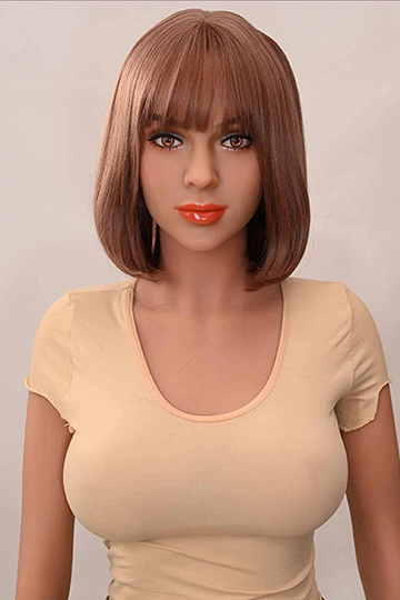 Lange gelockte Echthaarperücke für Sexpuppen - Realistischer Cosplay-Stil